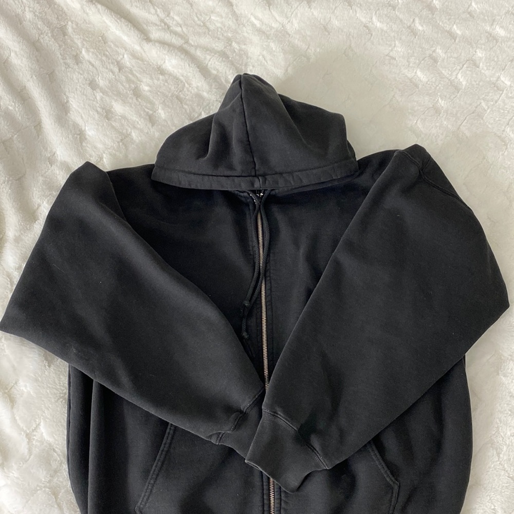 Brandy Melville black heavy weight full zip up!